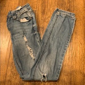 Distressed Blue jeans